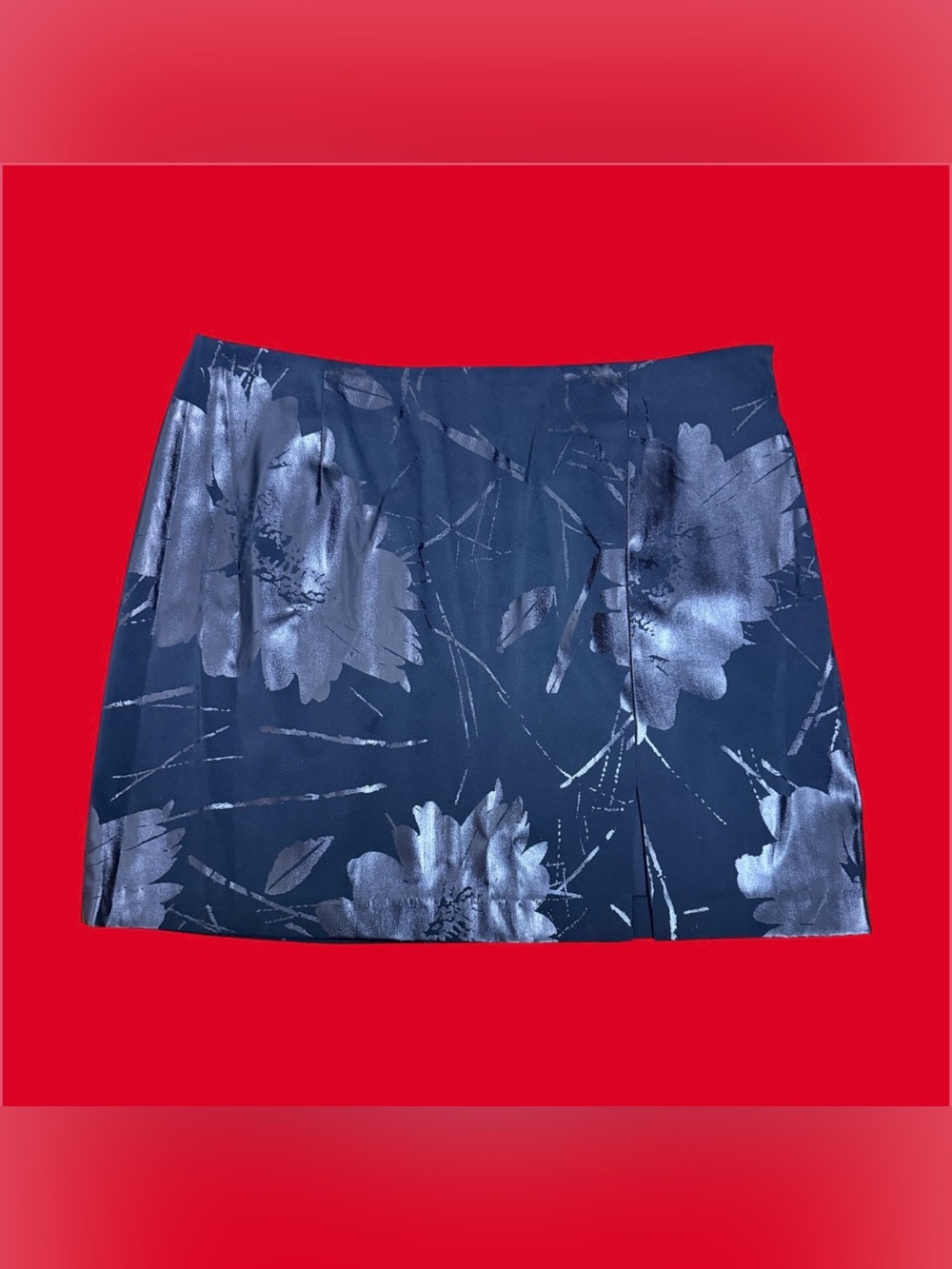 Express black floral mini skirt